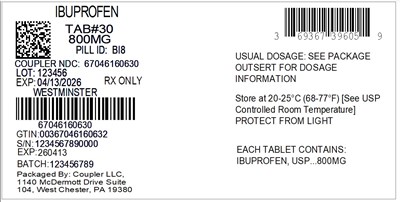 Label - 69367 396 05 IBUPROFEN 800MG 67046 1606 30